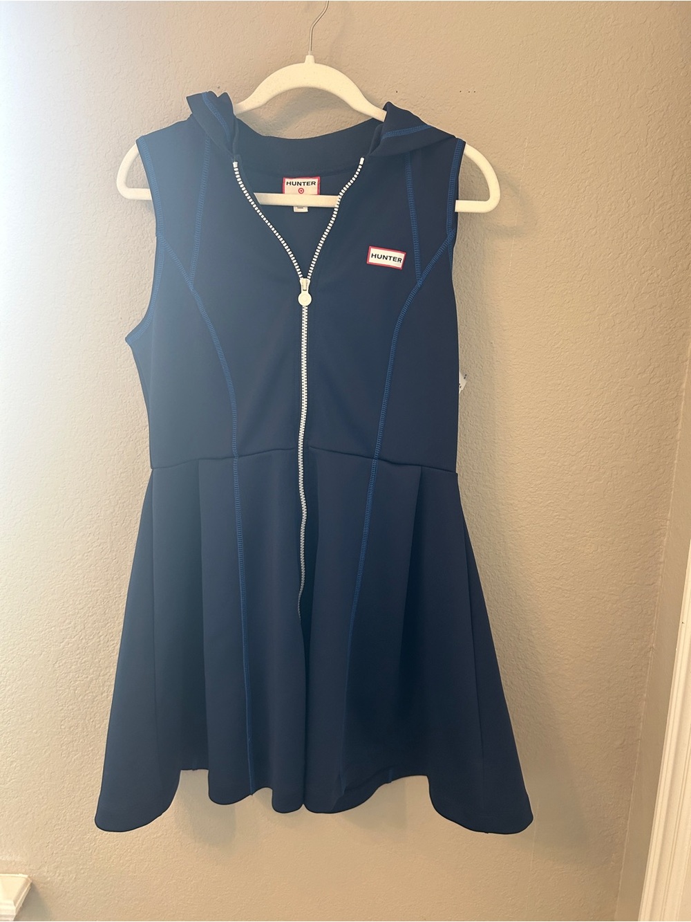 Hunter Navy Blue Hooded Dress